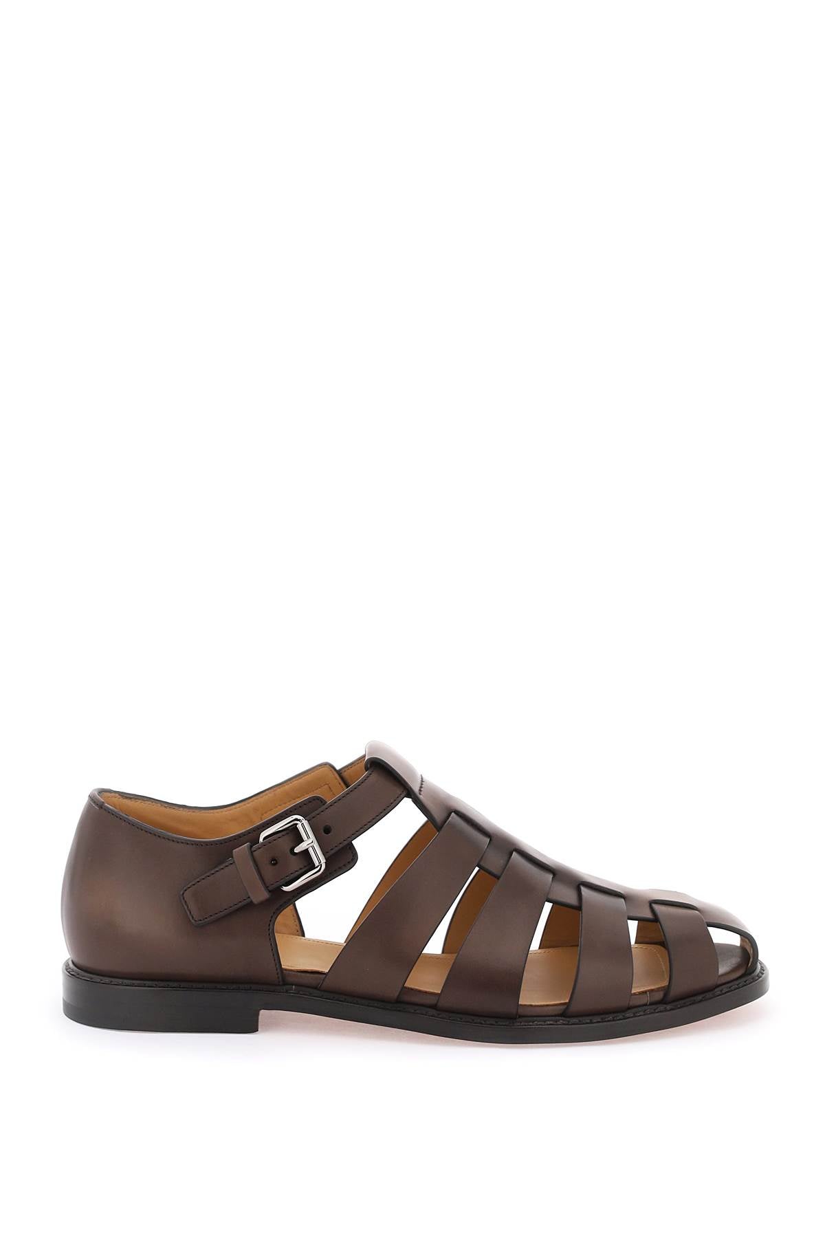 Shop Church's Rugged Brown Leather Fisherman Sandals For Men