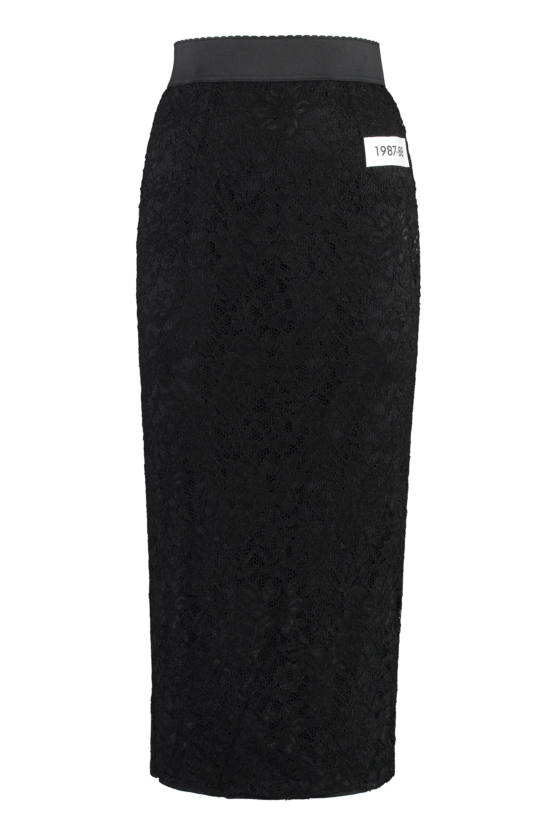 Shop Dolce & Gabbana Women's Black Lace Skirt For Ss23