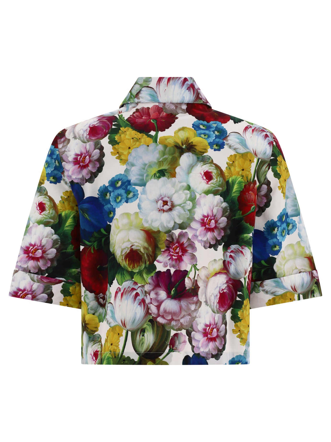 Shop Dolce & Gabbana Nocturnal Flower Print Shirt For Women In White