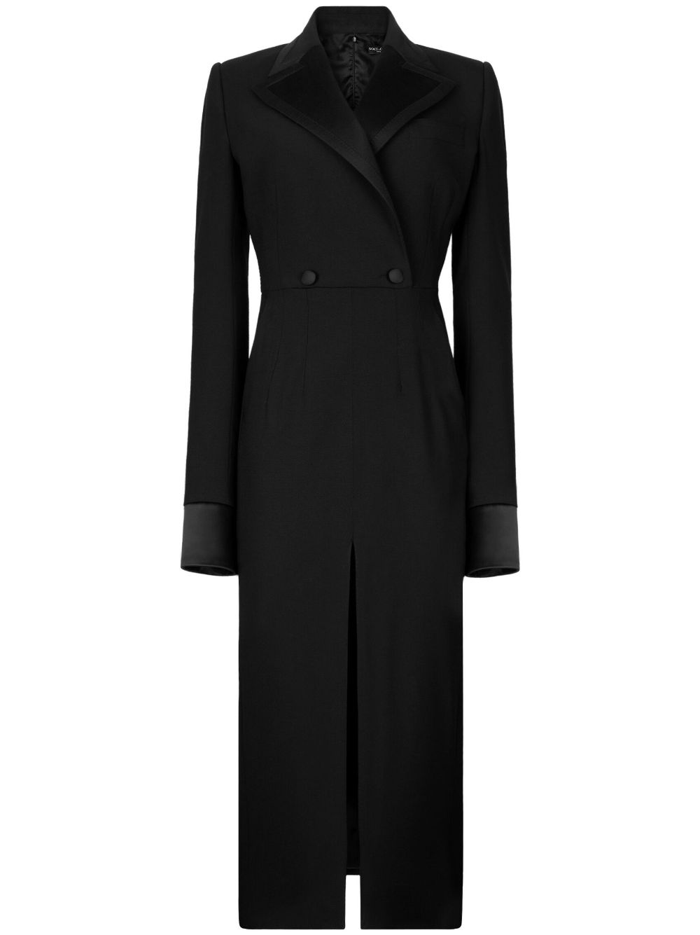 Shop Dolce & Gabbana Classic Black Wool Midi Dress For Women