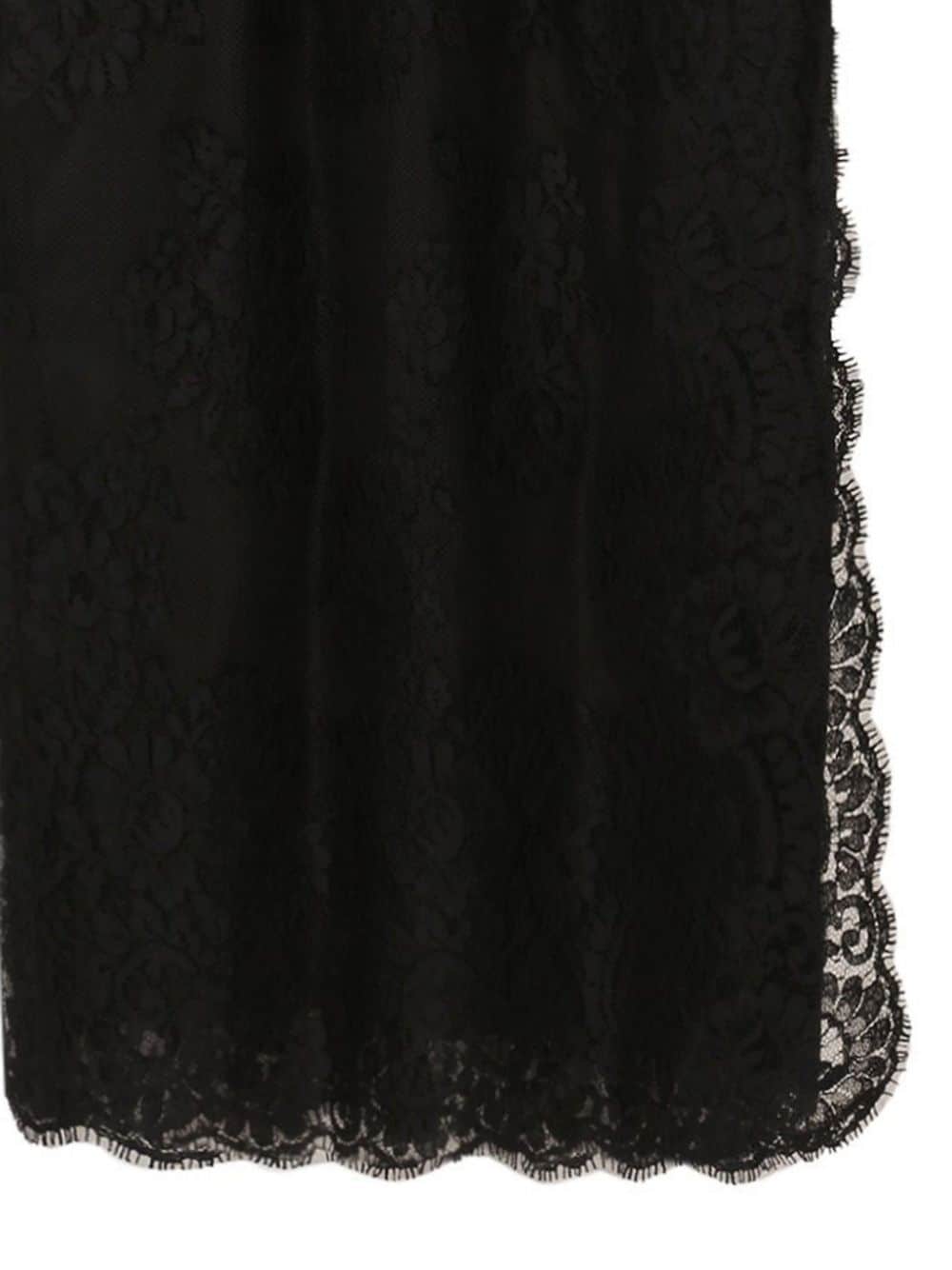 Shop Dolce & Gabbana Black Lace Midi Dress