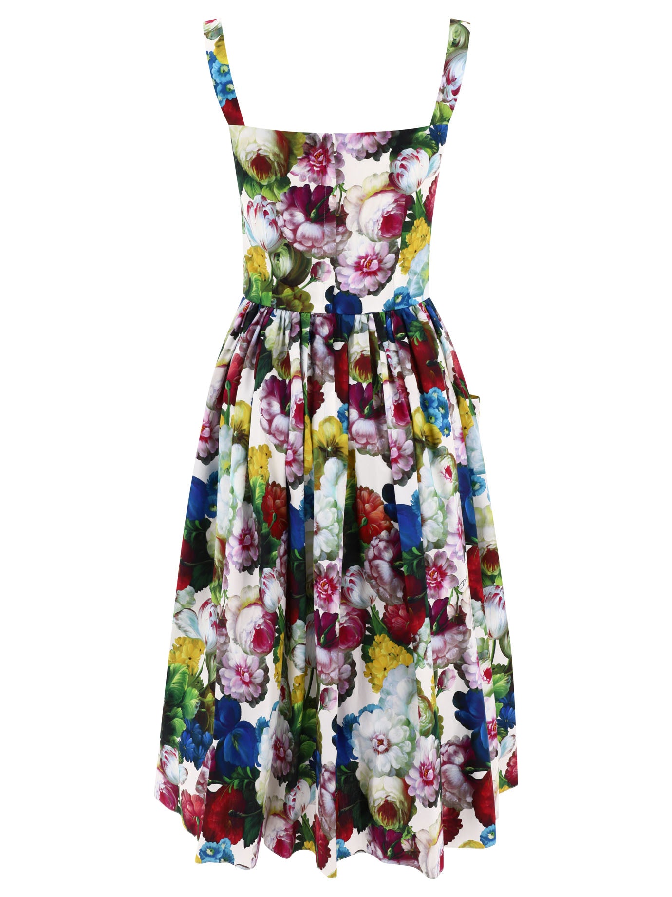 Shop Dolce & Gabbana Nocturnal Flower Print Dress For Women In White