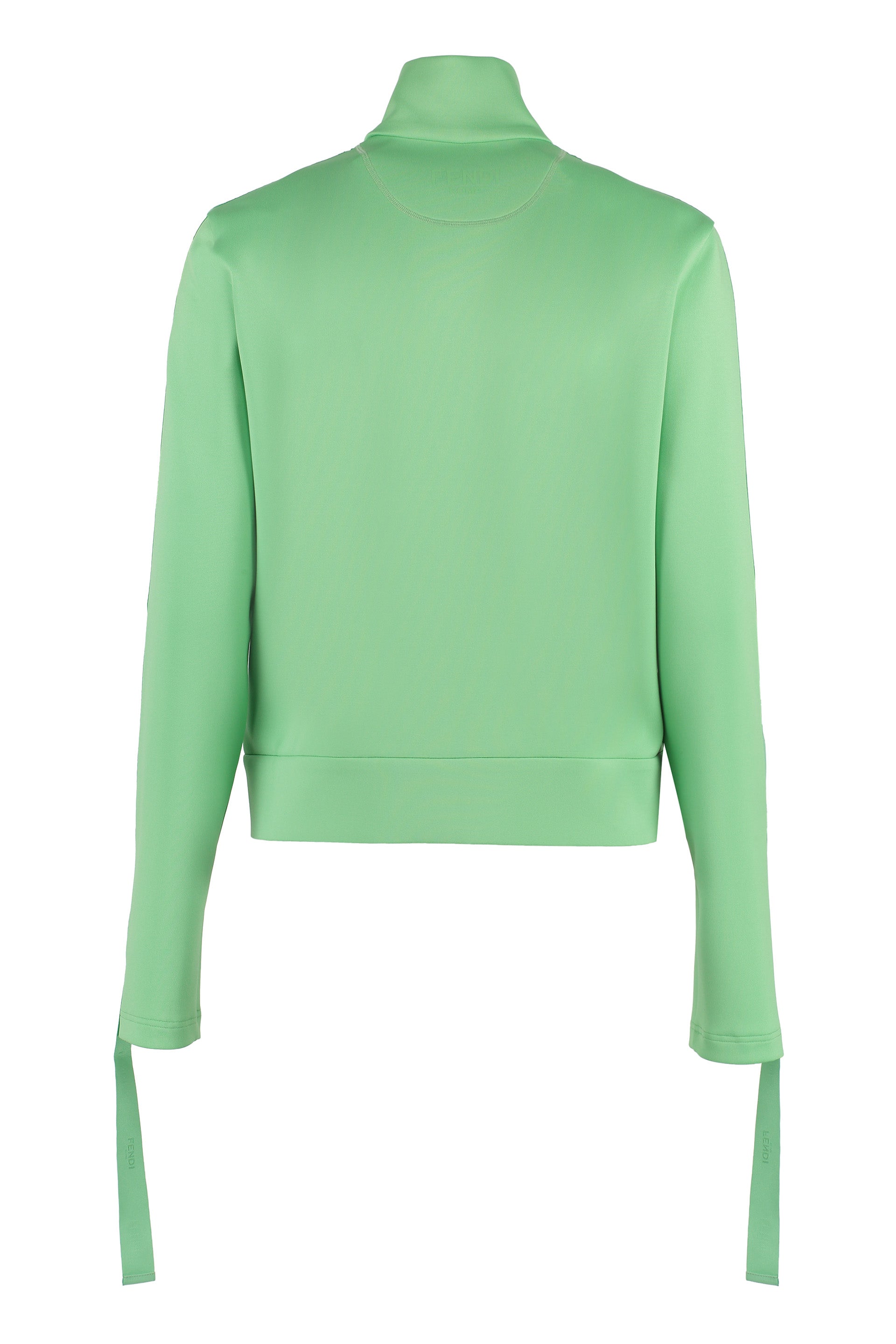 Shop Fendi Green Striped Sweatshirt For Women