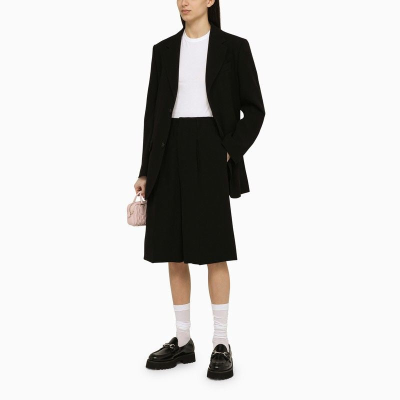 Shop Ami Alexandre Mattiussi Black Wool Single-breasted Jacket For Women