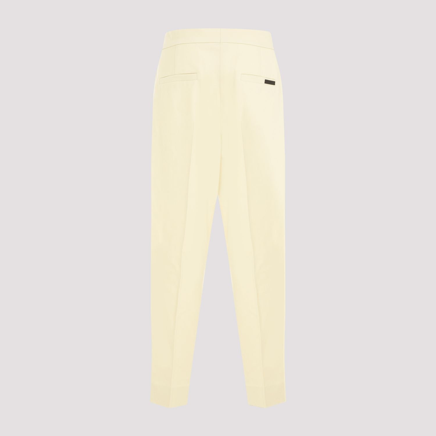 Shop Fear Of God Men's Ss24 Yellow Wool Single Pleat Tapered Trousers