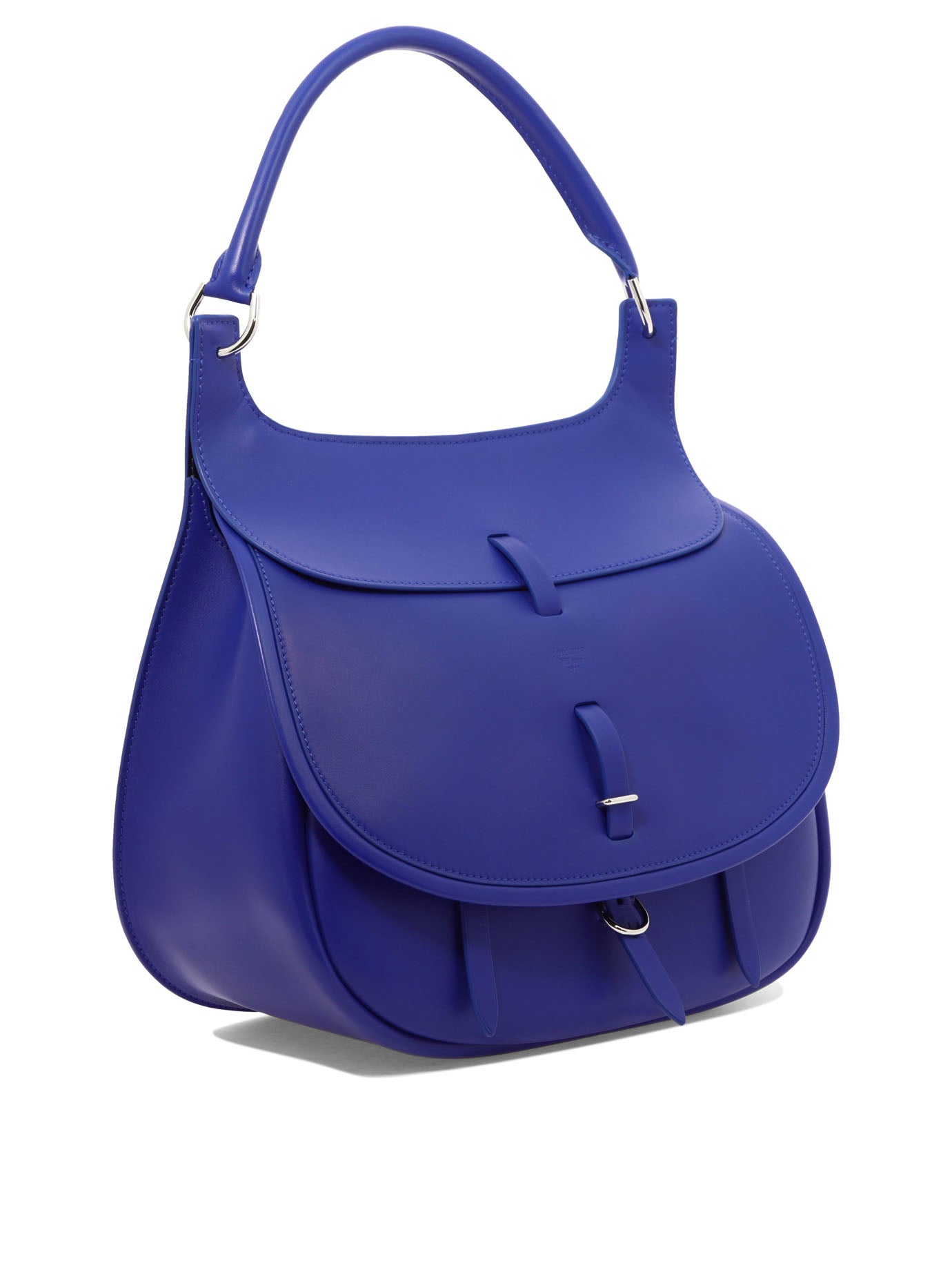 Shop Fontana Milano 1915 Blue Leather Shoulder Handbag For Women