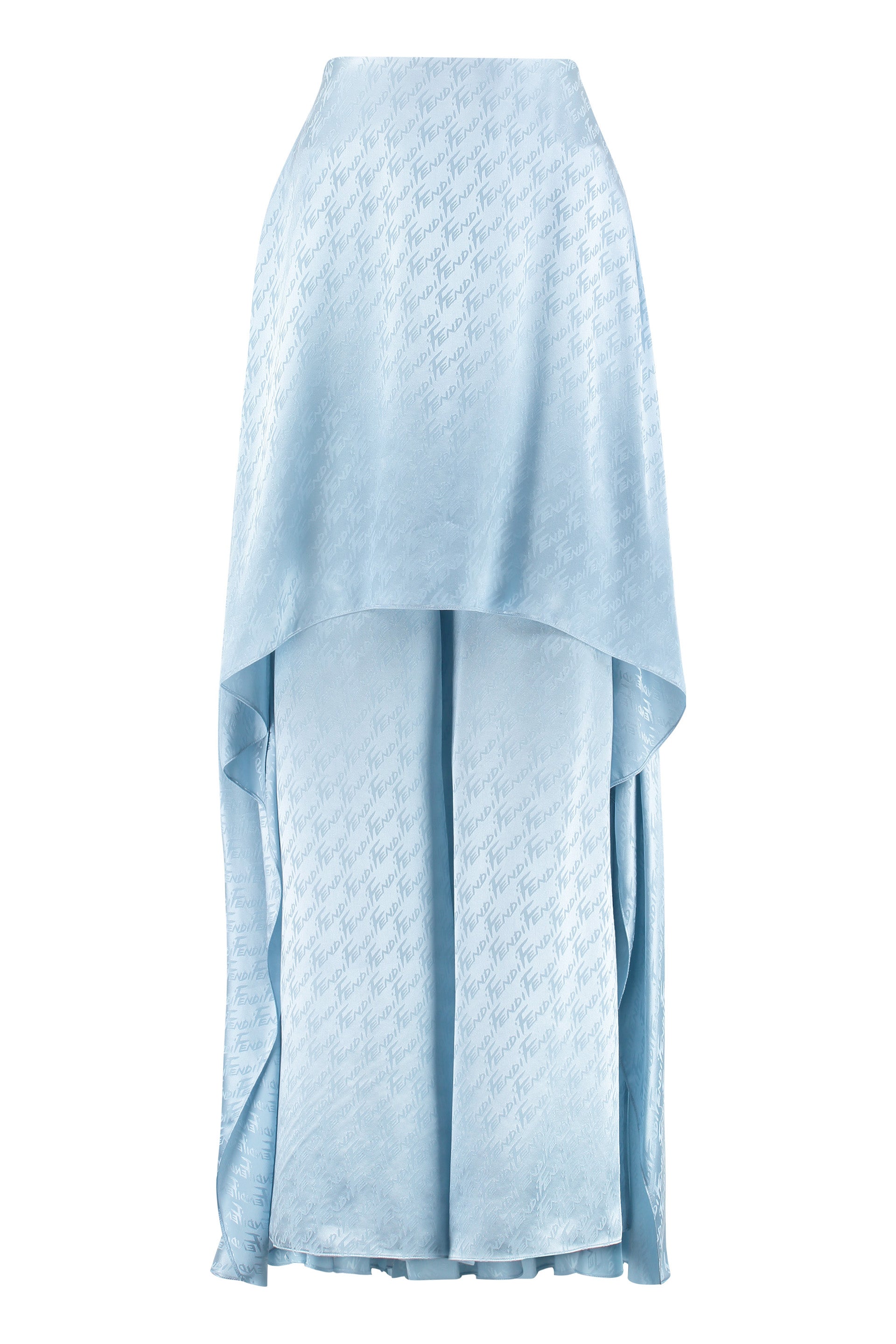Shop Fendi Blue Silk Skirt Pants For Women In Navy