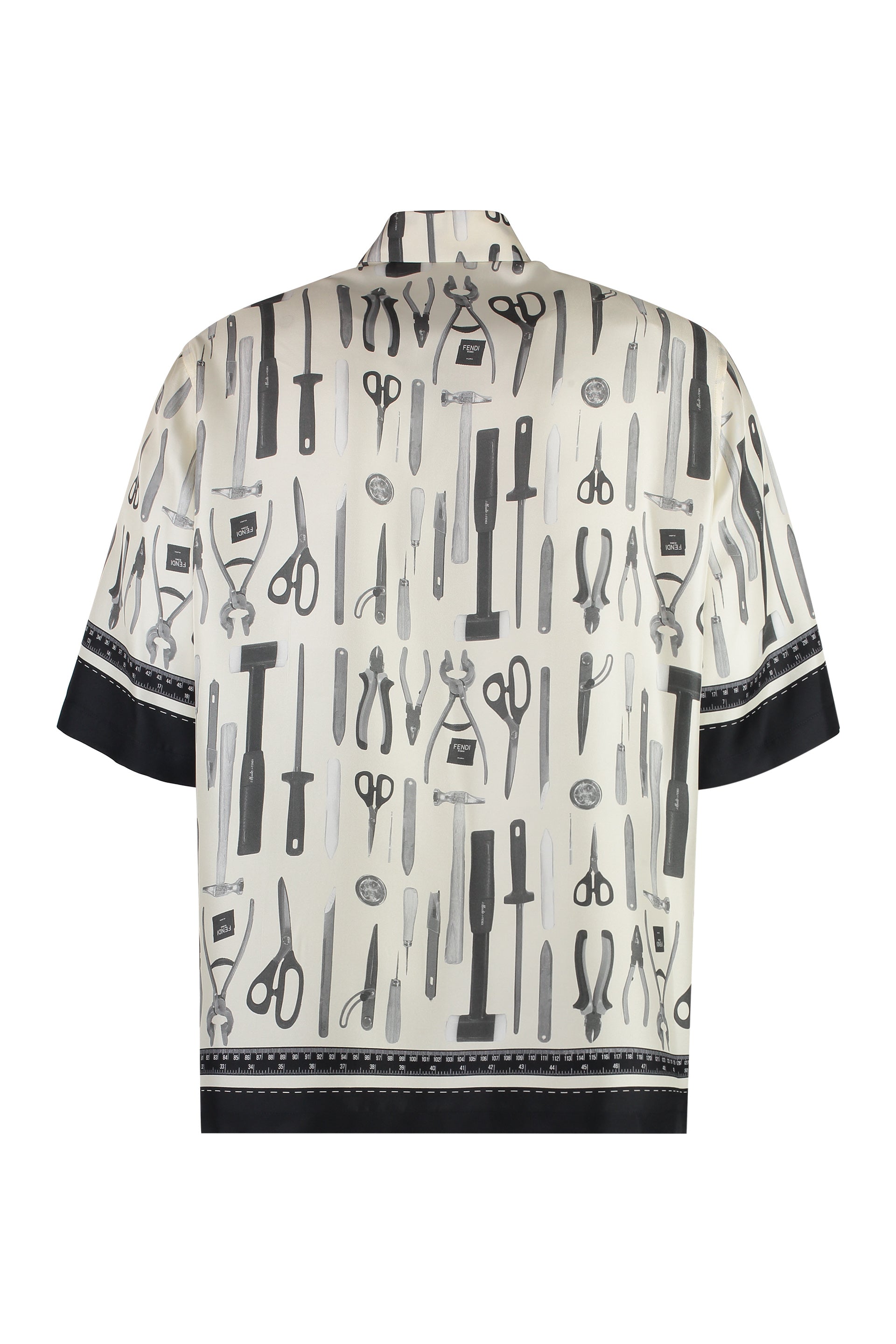 Shop Fendi Multicolor Silk Over Shirt For Men
