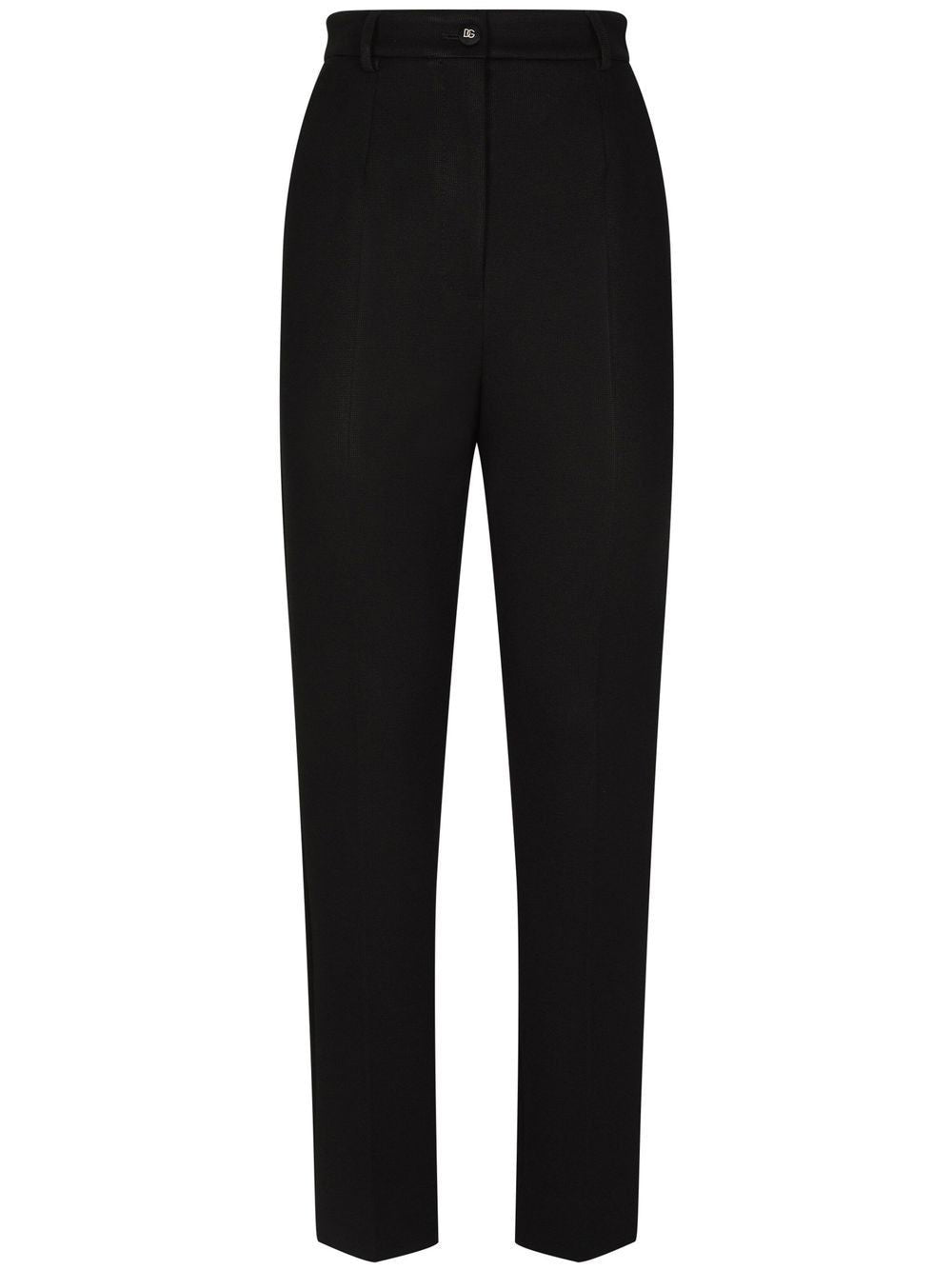 Shop Dolce & Gabbana Elegant High-waisted Trousers For Women In N0000