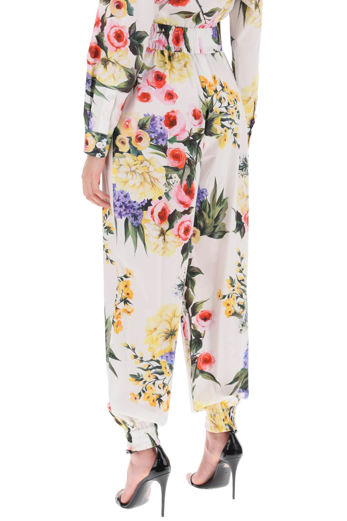 Shop Dolce & Gabbana Rose Garden Harem Pants For Women In White