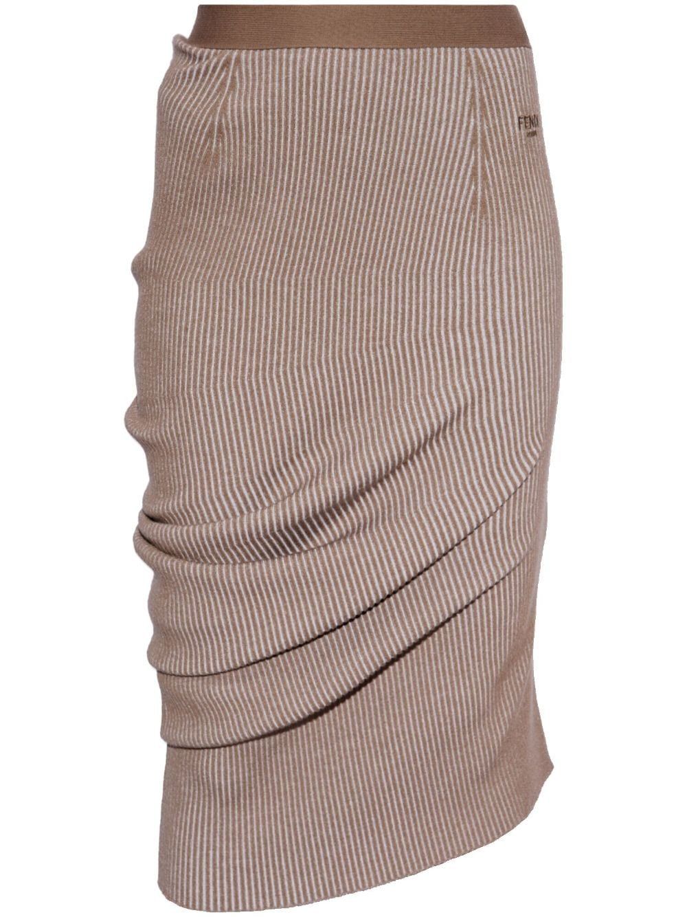 Shop Fendi Ash Skirt
