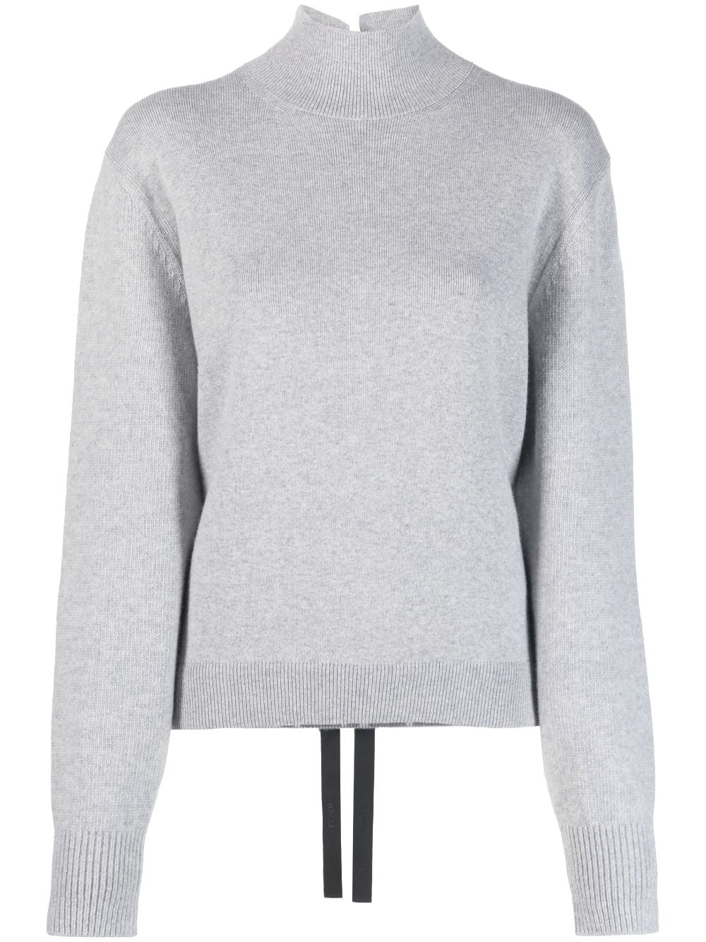 Shop Fendi Stylish And Cozy Grey Melange Knitwear For Women In Gray