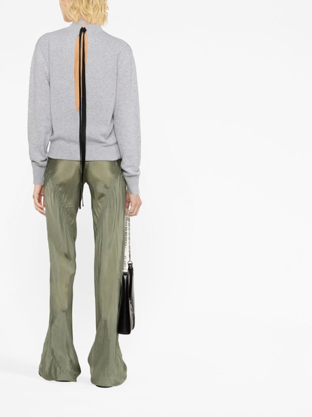 Shop Fendi Stylish And Cozy Grey Melange Knitwear For Women In Gray