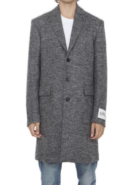 Shop Dolce & Gabbana Men's Grey Wool Jacket For Fw23: Single-breasted With Padded Shoulders And Buttoned Cuffs