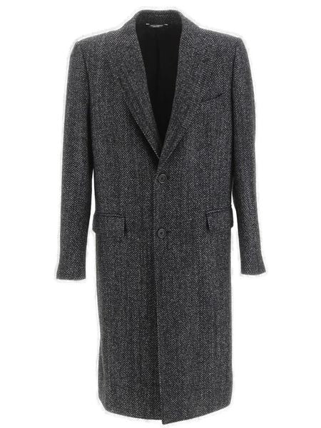 Dolce & Gabbana Luxurious Brown Wool Jacket For Men In Gray