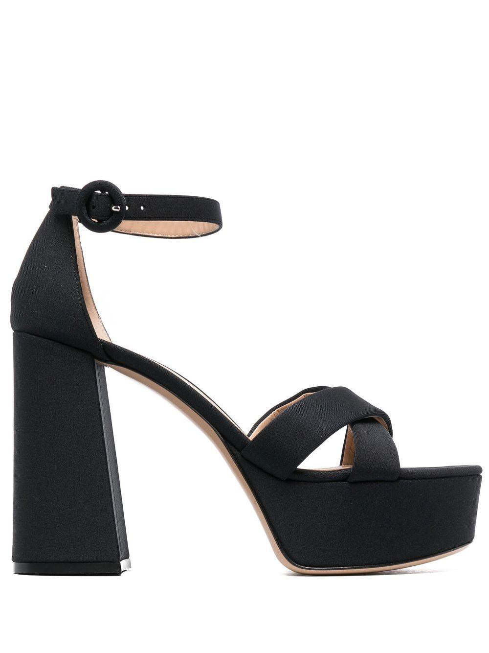 Gianvito Rossi Stylish Black Sandals With Platform Sole For Women