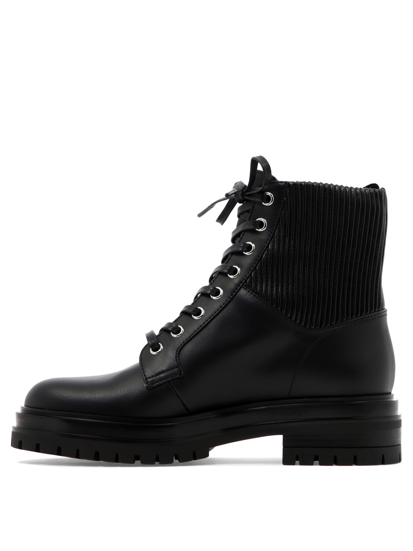 Shop Gianvito Rossi Stylish Lace-up Combat Boots For Women In Black
