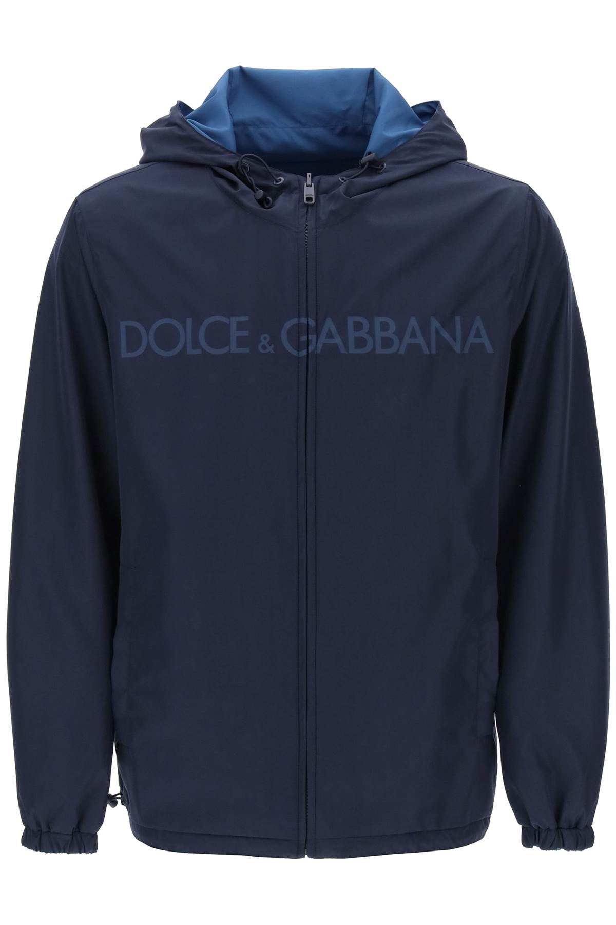 Shop Dolce & Gabbana Reversible Windbreaker Jacket For Men In Blue