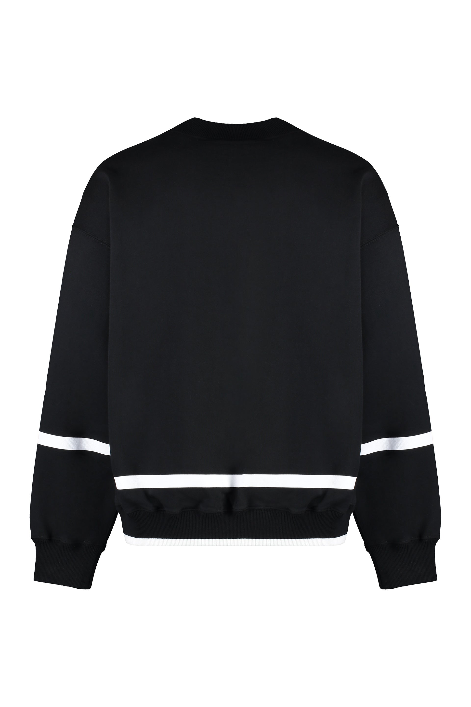 Shop Dolce & Gabbana Men's Black Cotton Crew-neck Sweatshirt