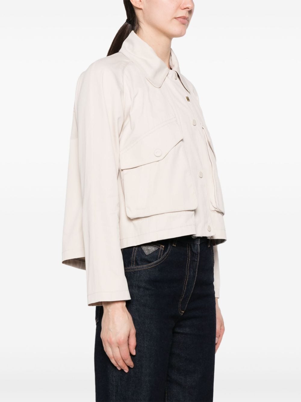Shop Elisabetta Franchi Beige Spring/summer '24 Jacket For Women In Tan