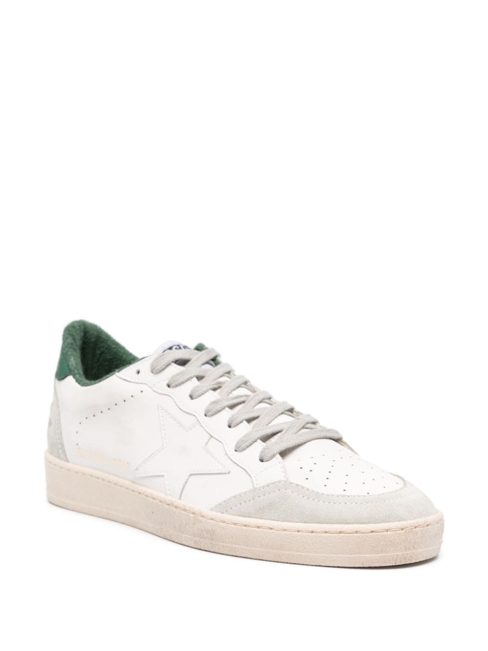 Shop Golden Goose Men's White Suede Low-top Sneakers With Star Patch And Worn-out Effect
