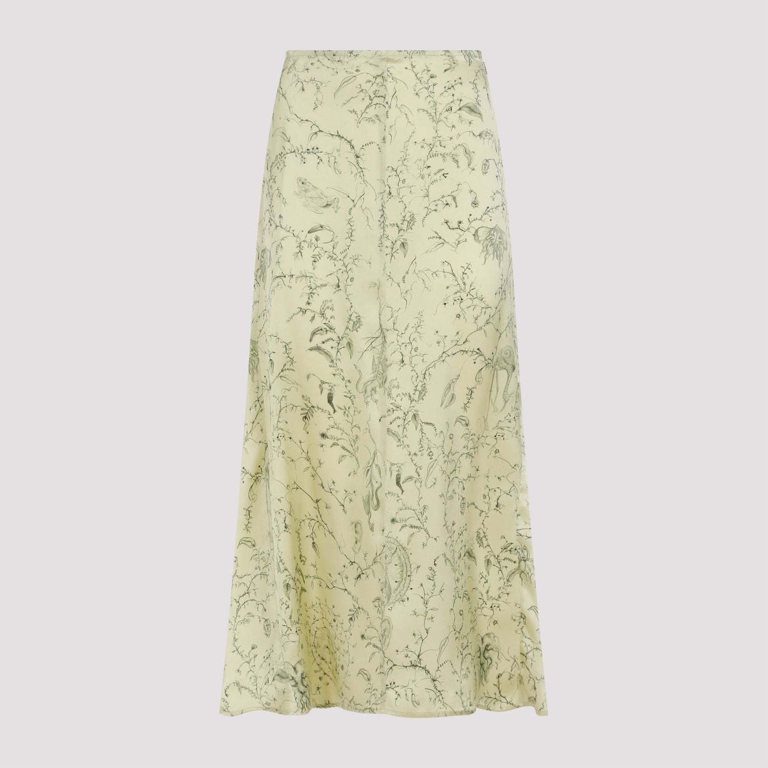 Shop Fabiana Filippi Elegant Green Silk Midi Skirt For Women