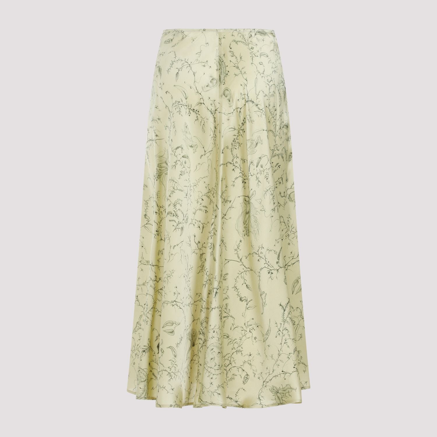 Shop Fabiana Filippi Elegant Green Silk Midi Skirt For Women