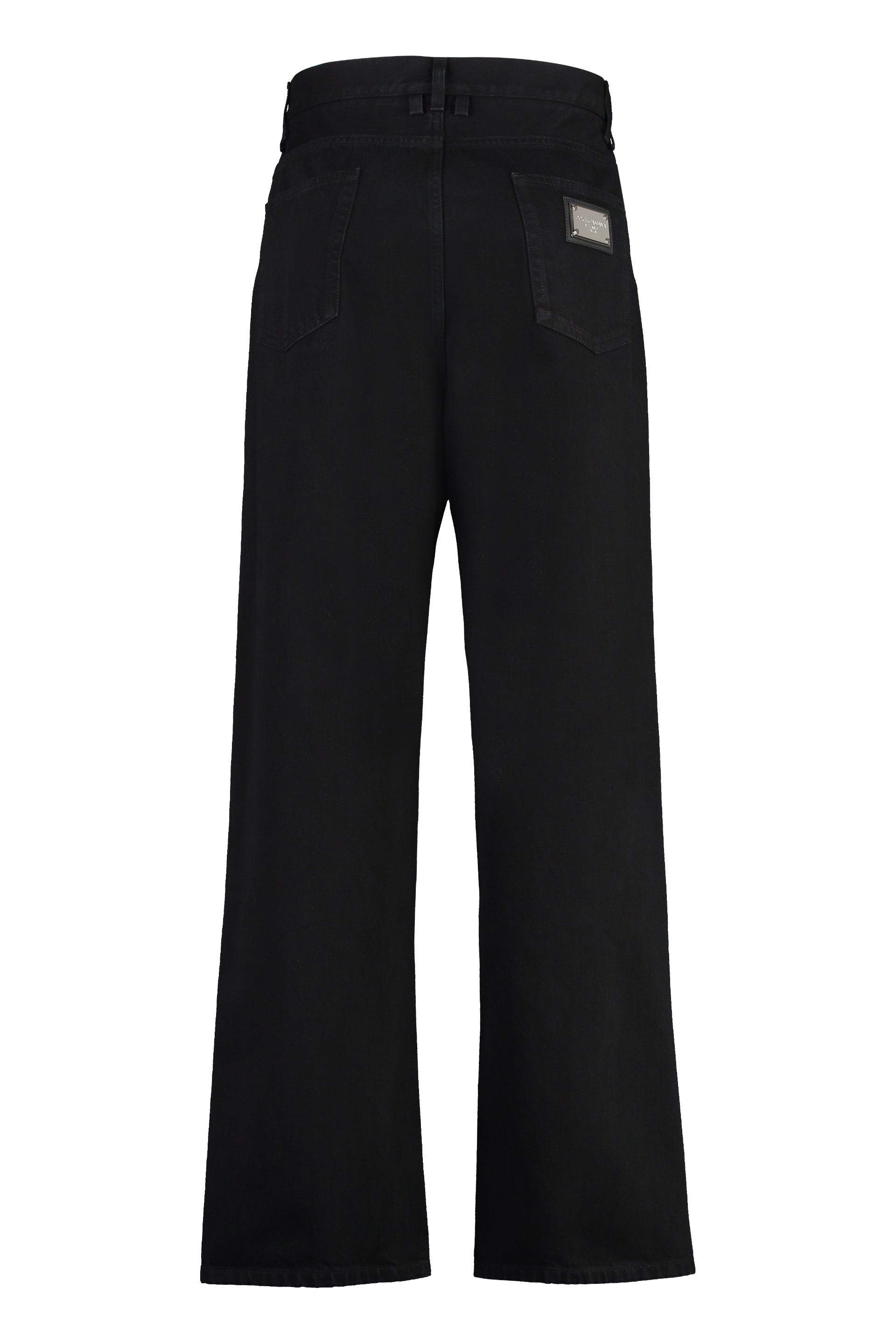 Shop Dolce & Gabbana Black Regular Fit Ss24 Jeans For Men
