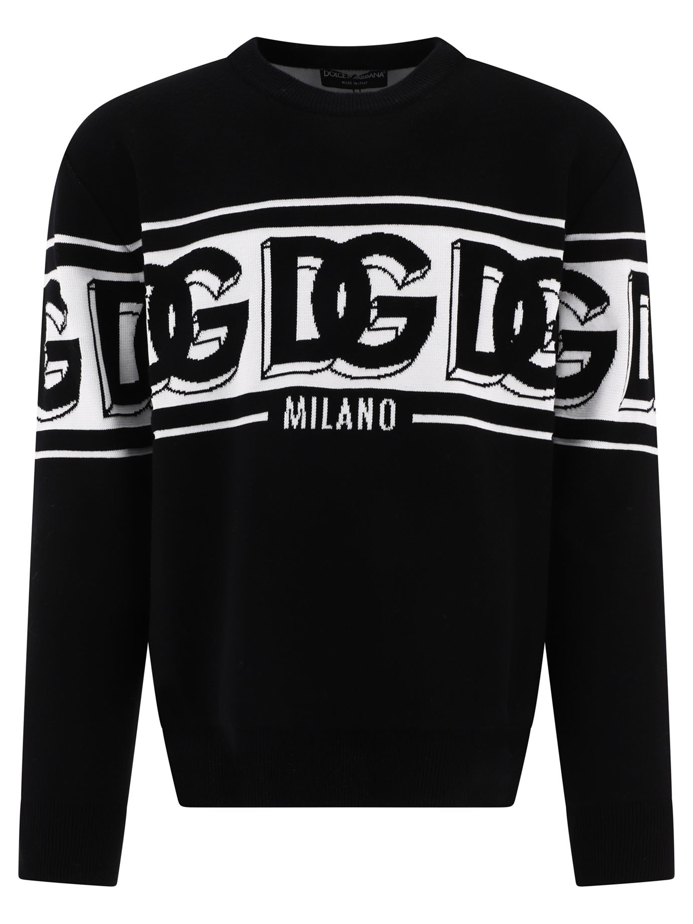 Shop Dolce & Gabbana Black  Logo Sweater For Men