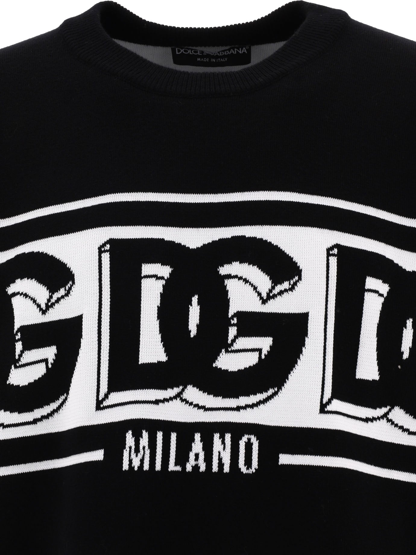 Shop Dolce & Gabbana Black  Logo Sweater For Men
