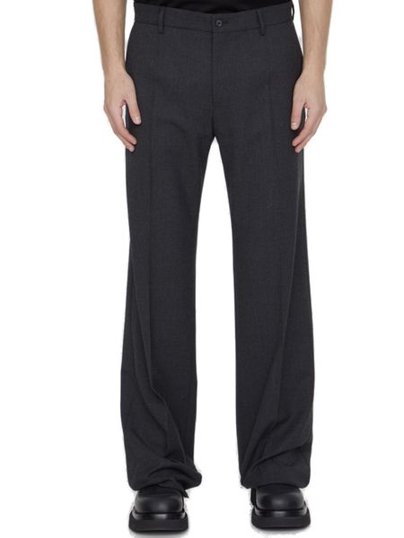 Dolce & Gabbana Sophisticated Grey Straight-leg Trousers