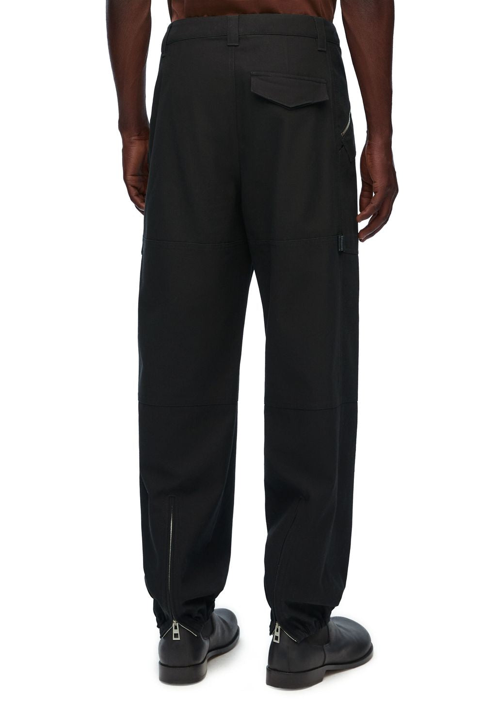 Shop Loewe Men's Black Cargo Trousers For The Ss24 Season