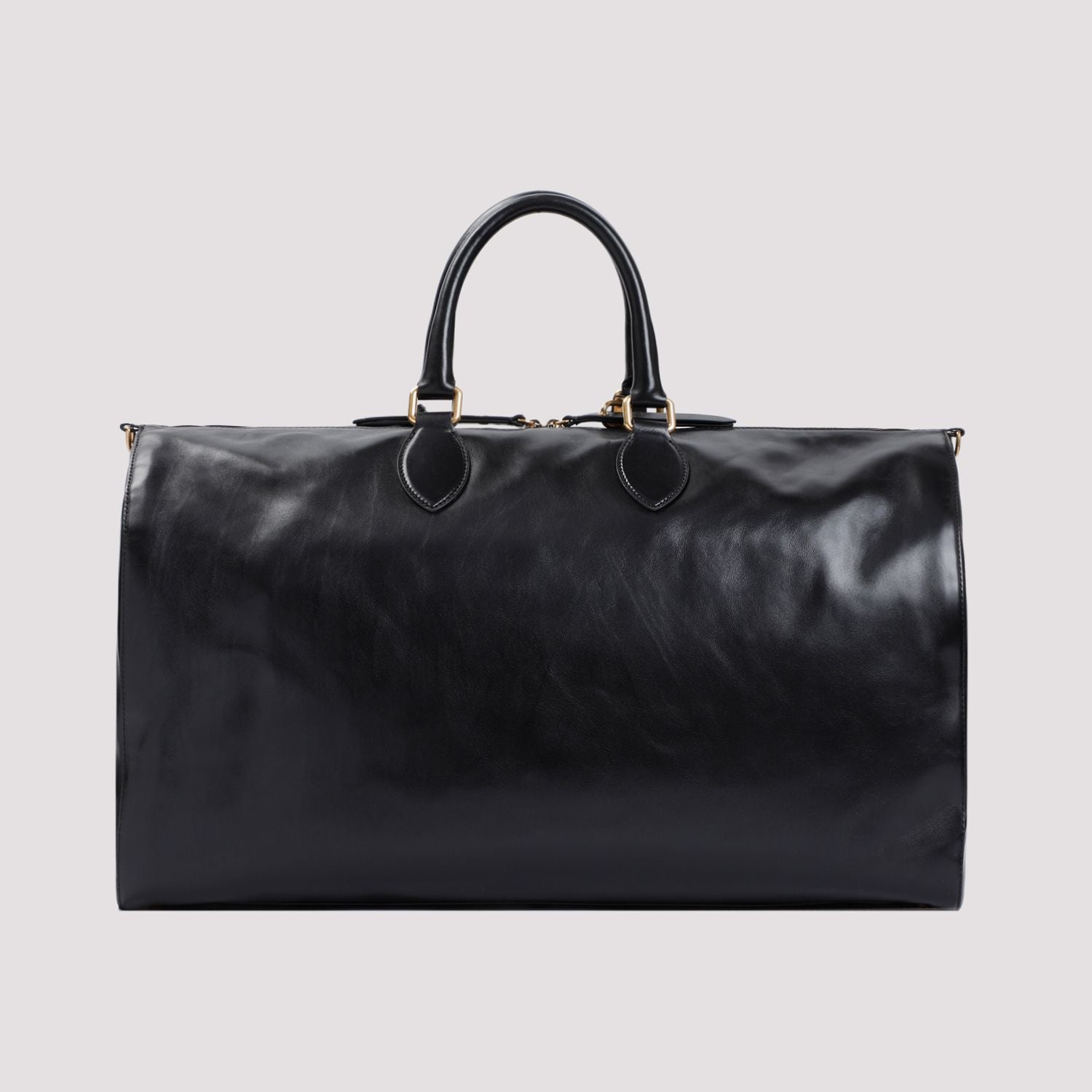 Shop Khaite Luxurious Black Leather Weekender Handbag For Women