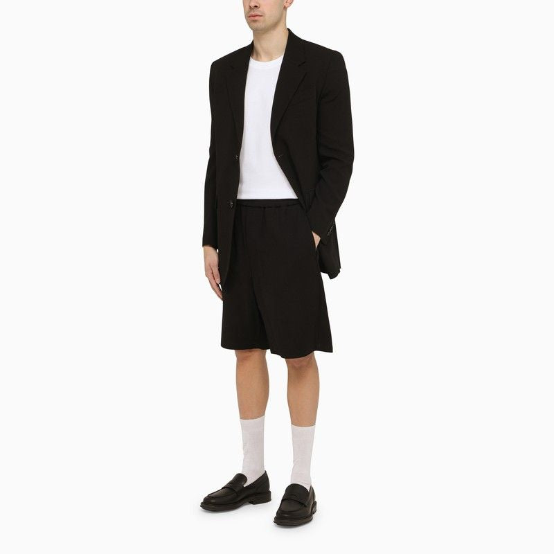 Shop Ami Alexandre Mattiussi Classic Black Wool Jacket For Men (ss24)