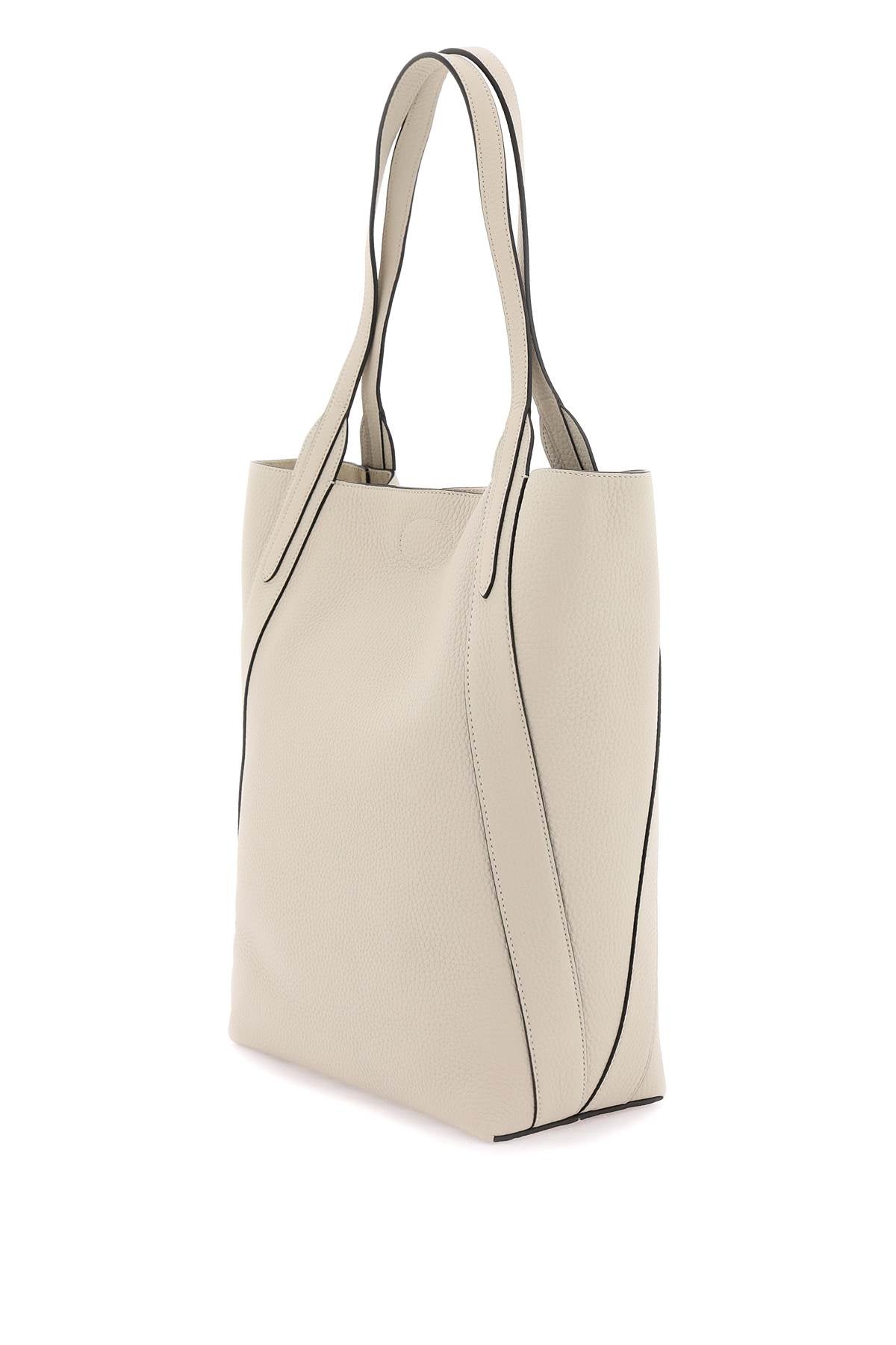 Shop Mulberry Grained Leather Bayswater Tote Handbag For Women In Grey