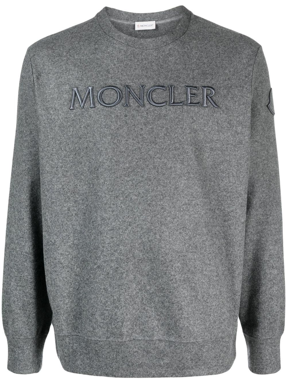 Shop Moncler Men's Fw23 987 Sweatshirt In Base Fabric Of 25% Polyamide/nylon And 75% Virgin Wool In Orange