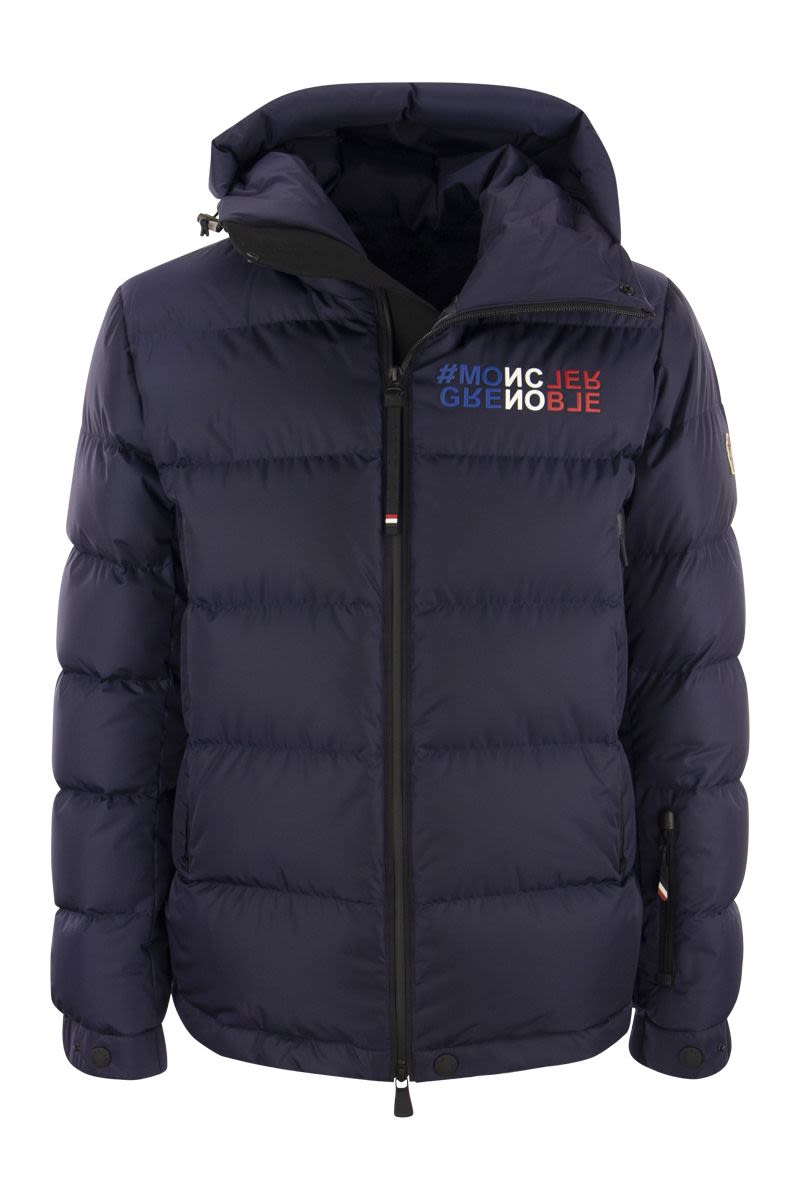 Shop Moncler Men's Blue Short Down Jacket With Hood