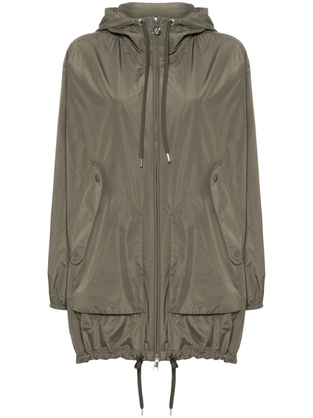 Moncler Women's Ss24 Parka Jacket In Military Green In Brown
