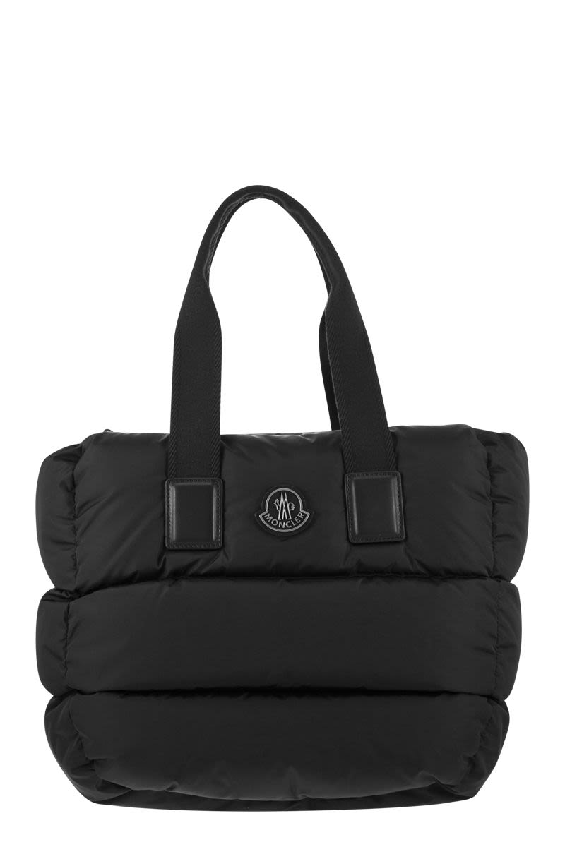 Shop Moncler Quilted Tote Handbag In Black For Women