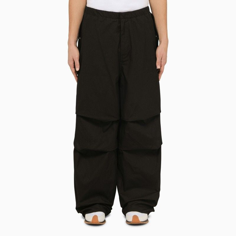 Jil Sander Men's Oversize Cotton Trousers In Tan In Beige