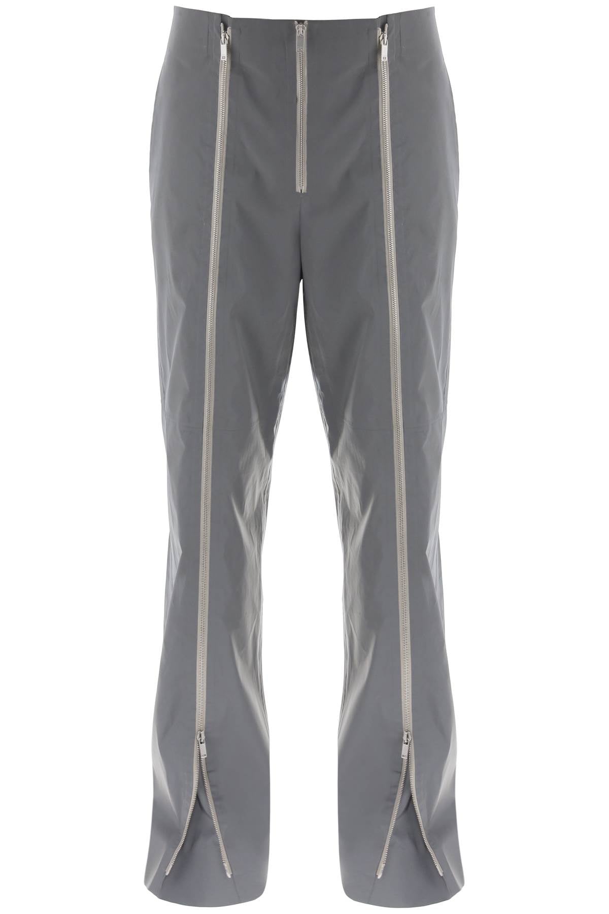 Jil Sander Men's Reflective Fabric Pants With Adjustable Wide Cut In Grey