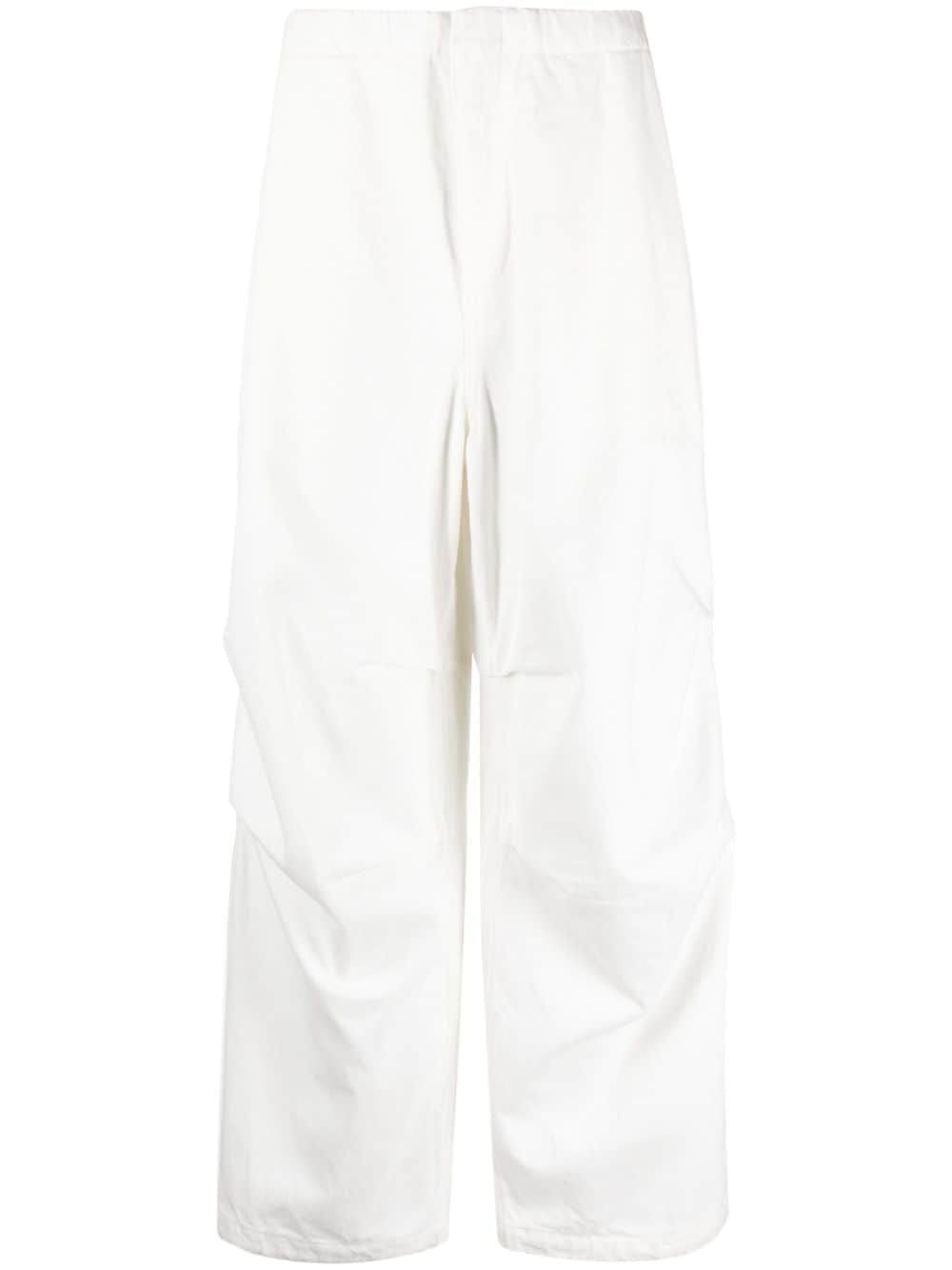 Jil Sander Men's White Cotton Pants For Fw23