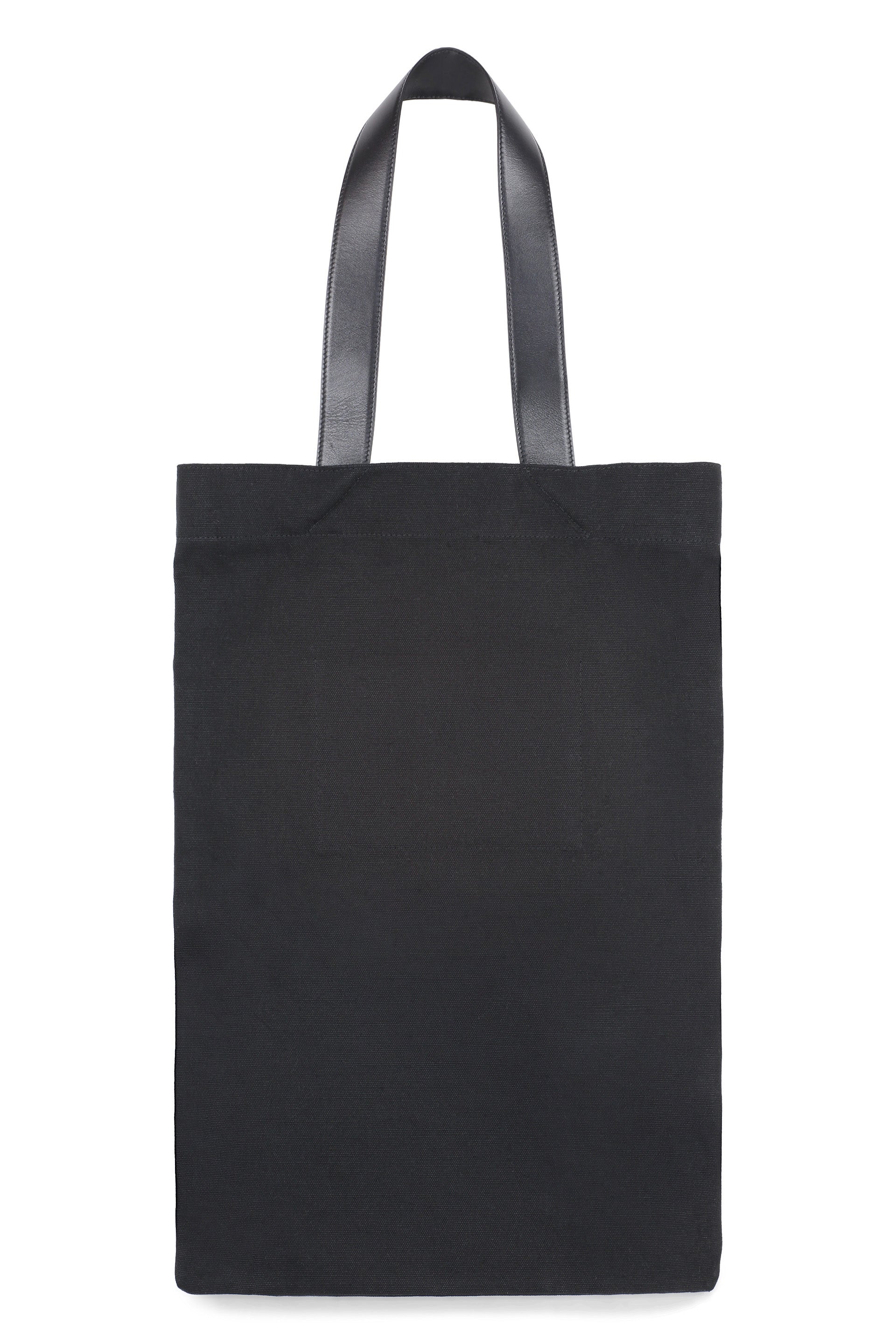 Shop Jil Sander Stylish Black Canvas Tote Bag For Men