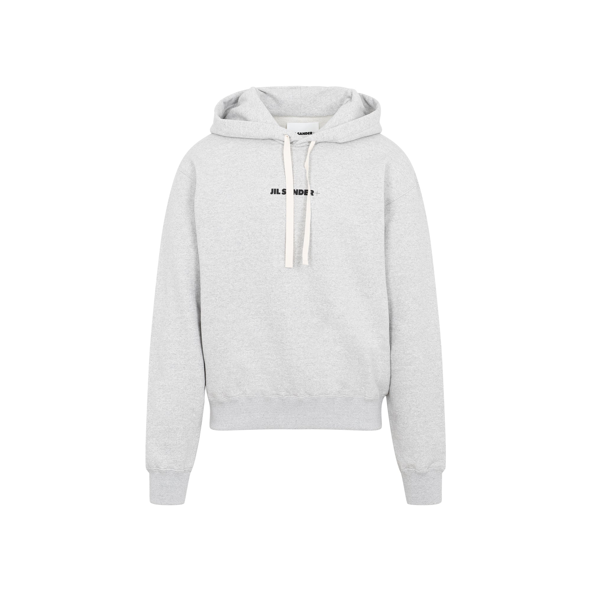 Jil Sander Gray Cotton Hoodie For Men | Ss24 Collection