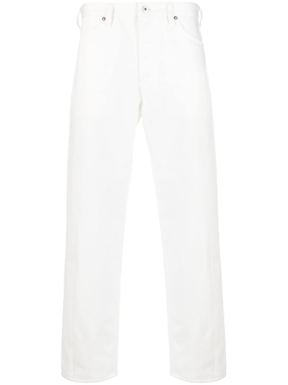 Jil Sander Men's Porcelain Denim Trousers For Ss23 Collection In White