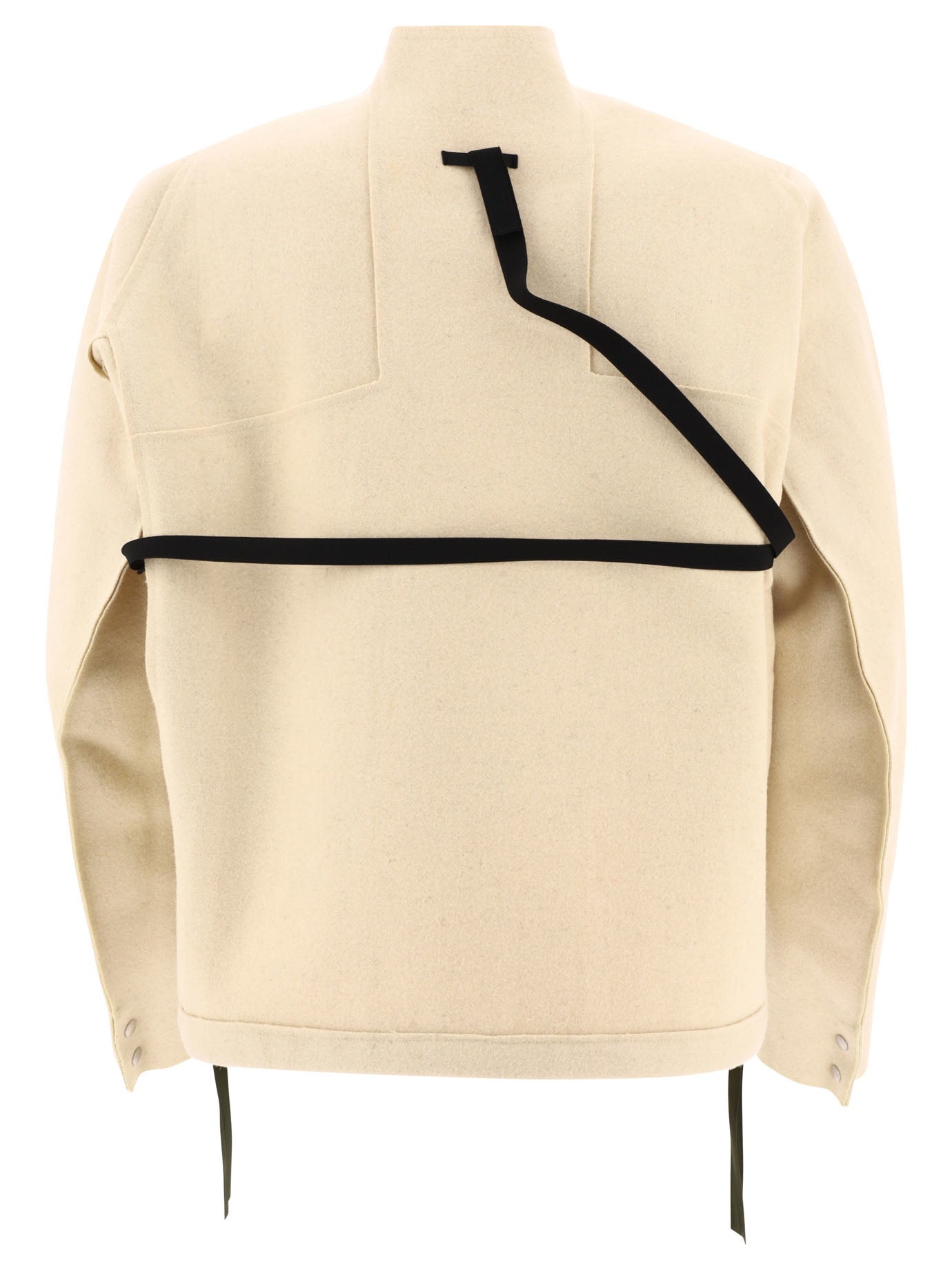 Shop Acronym Men's White Wool Jacket With Windproof And Water Repellent Features For Fw23
