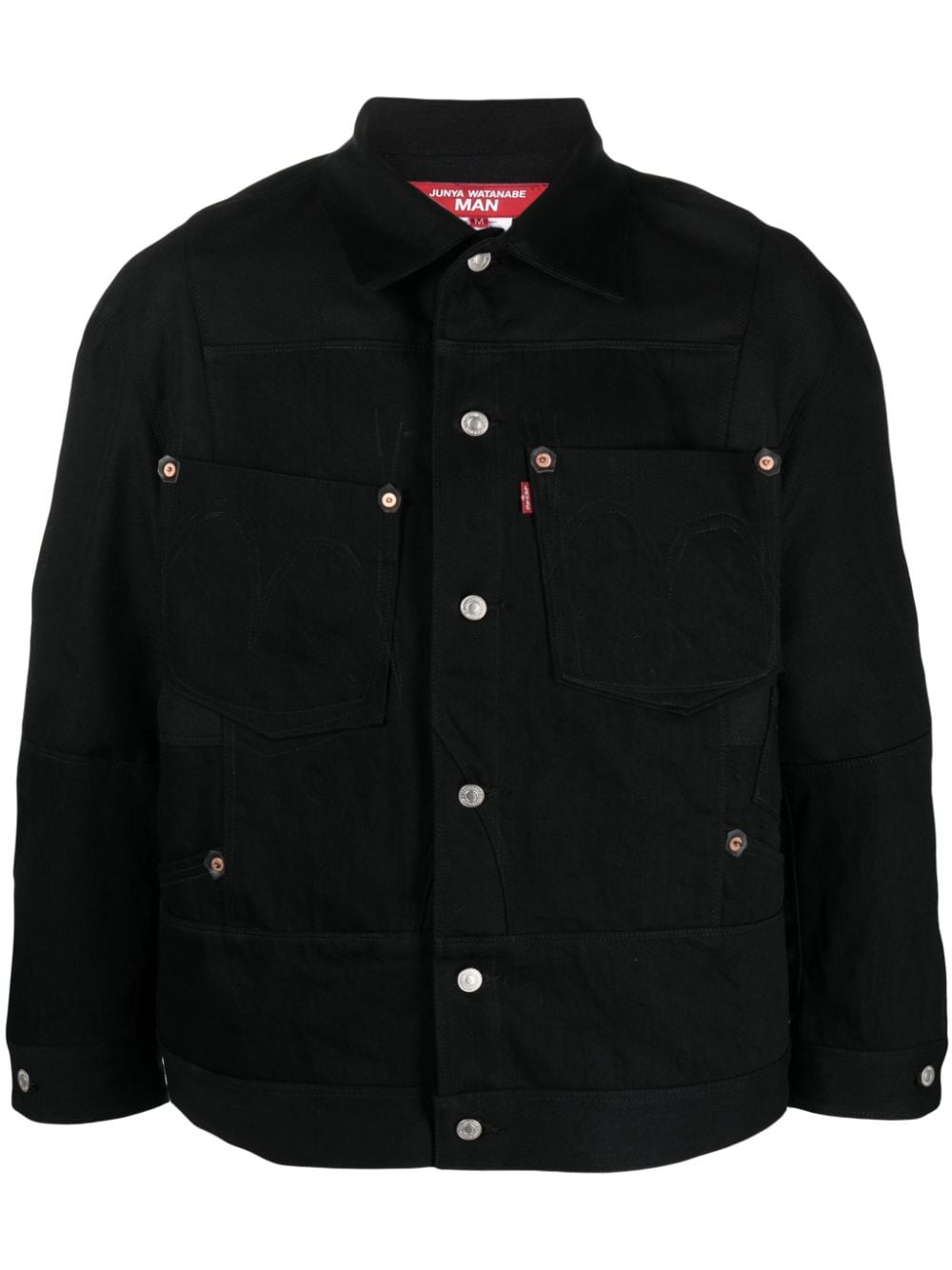 Shop Junya Watanabe Mens Buttoned Shirt Jacket In Black