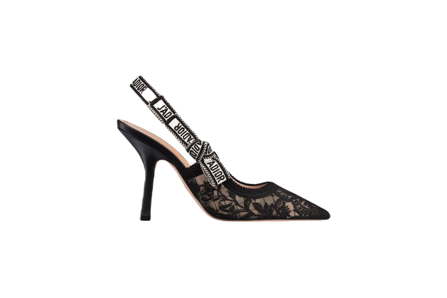 Dior Black Leather Butterfly Slingback Pumps For Women