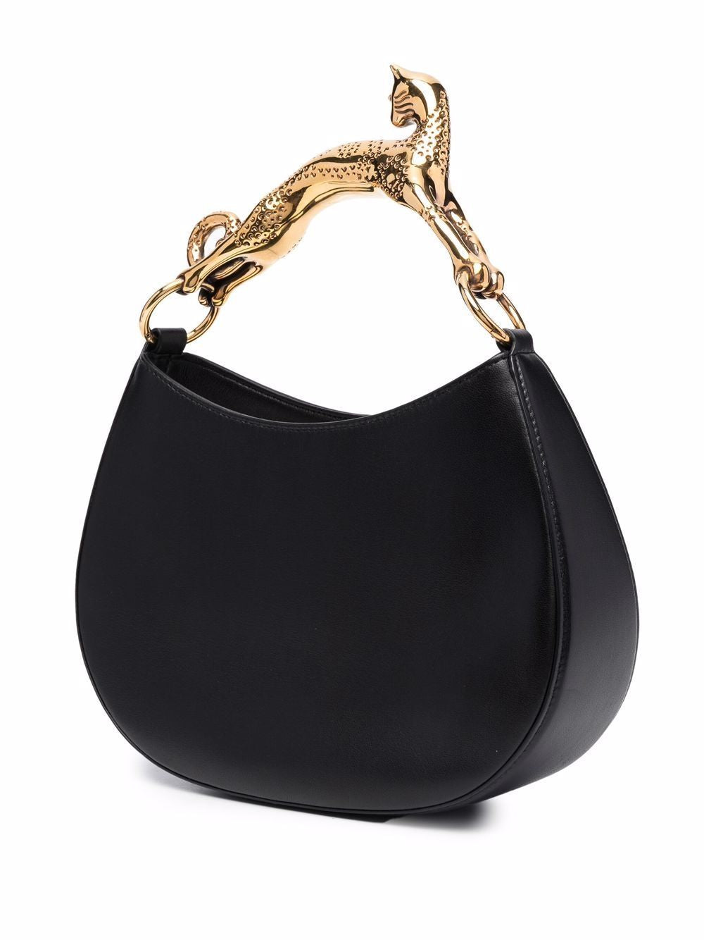 Shop Lanvin Sleek Black Leather Hobo Bag For Women