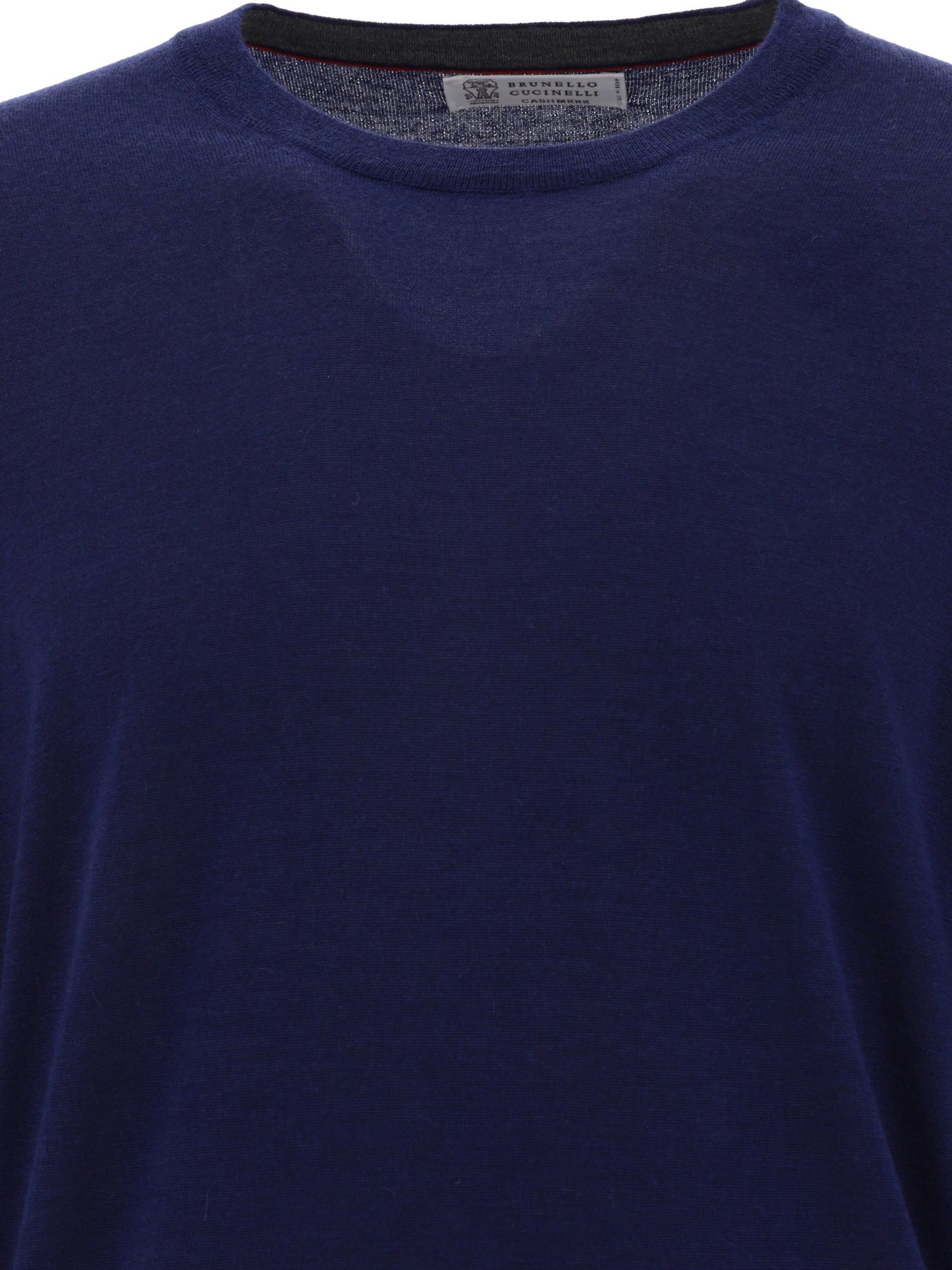 Shop Brunello Cucinelli Blue Lightweight Cashmere And Silk Crew-neck Sweater For Men